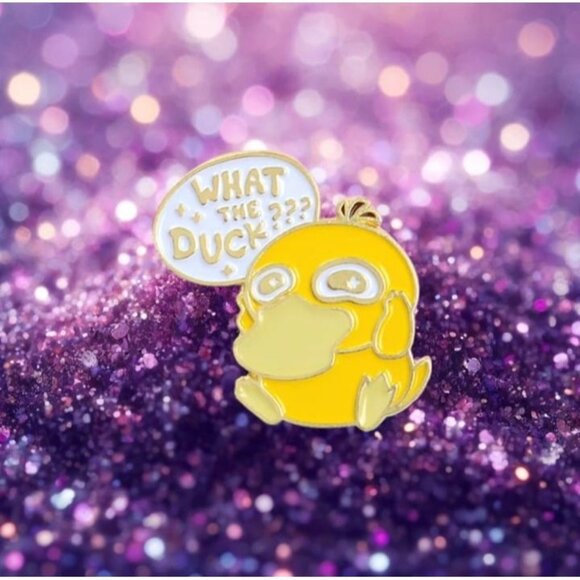 Pokemon Other - Pokemon Psyduck What The Duck Brooch Enamel Pin